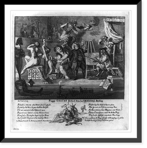 Puggs Graces etched from his original Daubing, Antique Print