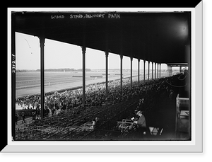 Historic Framed Print, Grand Stand - Belmont Park,  17-7/8" x 21-7/8"