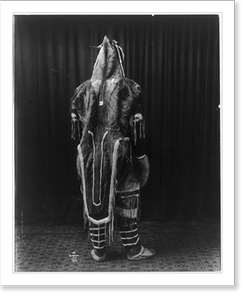 Vintage Photo Print - Rear view of person in Eskimo costume
