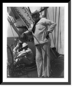 Historic Framed Print, Sailors aboard the U.S.S. OLYMPIA,  17-7/8" x 21-7/8"