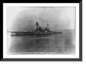 German battle-cruiser HINDENBERG at Scapa during the first world war, Antique Poster