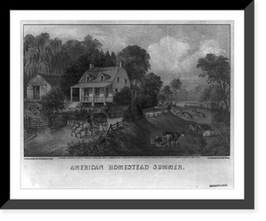 Historic Framed Print, American homestead summer,  17-7/8" x 21-7/8"