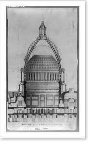 Antique Architecture - U.S. Capitol - Section through dome