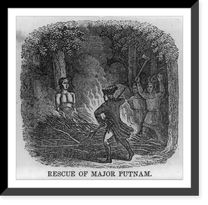 Historic Framed Print, Rescue of Major Putnam,  17-7/8" x 21-7/8"