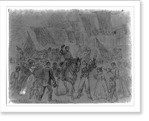 Black & White Photo - McClellan entering Frederick - Vintage Wall Art Gift
