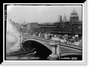 Historic Framed Print, Black friars bridge - London,  17-7/8" x 21-7/8"