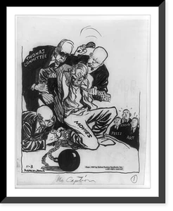 Thomas committee members beating and chaining a man labeled Movies"", Antique Wall Art
