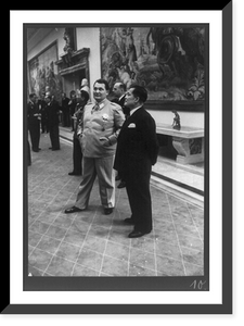 Historic Framed Print, [G&ouml;ring with Japanese ambassador Hiroshi Oshima at Carinhall],  17-7/8" x 21-7/8"