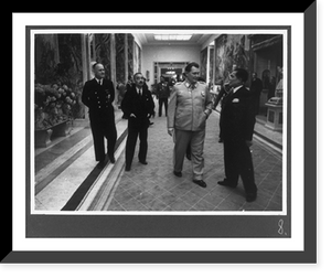 Historic Framed Print, [Hermann G&ouml;ring with Yo&#x0304;suke Matsuoka, Hiroshi Oshima, and others at Carinhall],  17-7/8" x 21-7/8"