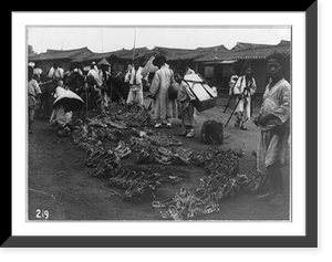 Historic Framed Print, Shoe market, Seoul, Korea,  17-7/8" x 21-7/8"