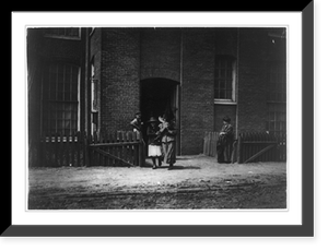 Young workers leaving mill of Sagamore Manufacturing Company, Fall River, August 26, 1911. Noon. Richard K. Conant. Witness. Location: Fall River, Massachusetts, Antique Poster