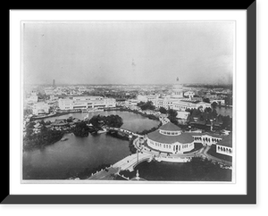 Historic Framed Print, [Bird's-eye view of World's Columbian Exposition, Chicago],  17-7/8" x 21-7/8"