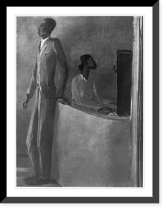 Russian paintings depicting Blacks - 2 Classic, Antique Print