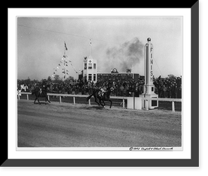 Historic Framed Print, Finish of 1943 Ky. Derby,  17-7/8" x 21-7/8"