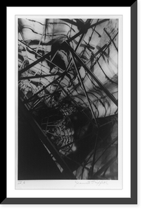 Interior details of the Statue of Liberty: Looking down at front draperies from the spiral stairs, Antique Print
