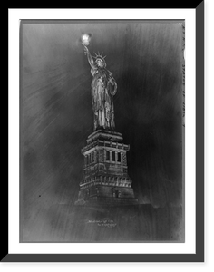 Statue of Liberty at night, Historic Reproduction