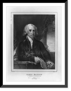 Historic Framed Print, James Madison - 3,  17-7/8" x 21-7/8"