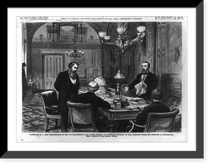 Washington, D.C. - the Committee room of the War Department in the Capitol - General W.W. Belenap, Secretary of War, appearing before the Committee on Expenditures, Vintage Poster