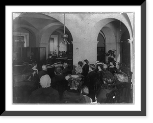 Historic Framed Print, Reading room for the blind, Library of Congress,  17-7/8" x 21-7/8"