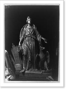 Vintage Photo Print - Sculpture of female figure draped in robe