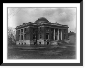 Historic Framed Print, Streator Public Library, Streator, Ill.,  17-7/8" x 21-7/8"