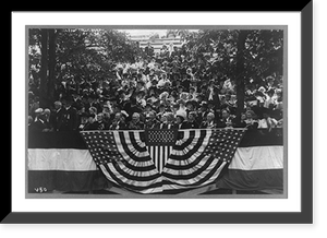 Pres. Taft on flag-draped reviewing stand, Toledo, Ohio Classic, Vintage Print
