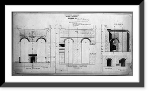 Historic Framed Print, Washington Aqueduct, details of masonry, traverse section,  17-7/8" x 21-7/8" Historic Framed Print, Washington Aqueduct, details of masonry, traverse section,  17-7/8" x 21-7/8"