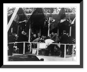 Theodore Roosevelt at the laying of the cornerstone of the Pan American Union Building Classic, Vintage Print