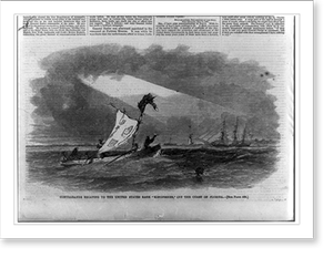 Historic Landscape - Contrabands escaping by boat to the United States