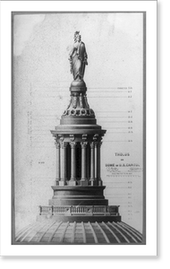 Vintage Building Photo - U.S. Capitol - Tholus on dome