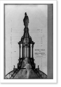 Historic Architecture - U.S. Capitol - Section of Tholus on dome