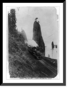 Historic Framed Print, Pillar of Hercules, Columbia River, Oregon,  17-7/8" x 21-7/8"