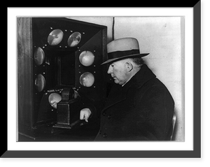 John H. Alcock broadcasting over television transmitter, Dec. 1, 1930, Historic Reproduction