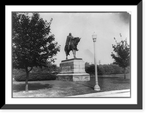 Historic Framed Print, Custer Monument, Monral, Michigan,  17-7/8" x 21-7/8"