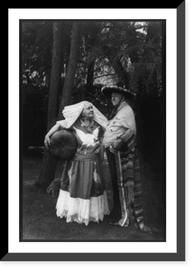 Ambassador Josephus Daniels and his wife in Mexican costumes, Antique Poster