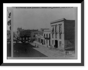 View from window of Hotel du Jardin, City of Mexico, Antique Print