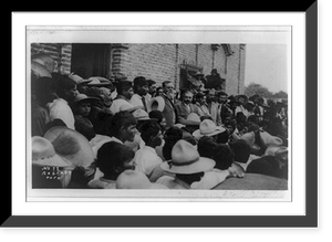 Groups of people during the Mexican revolution: Crowd with Carranza in center of picture, Vintage Poster