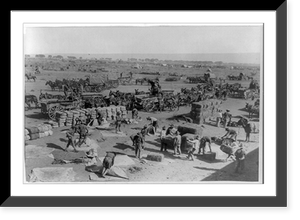 U.S. Army Punitive Expedition after Villa, Colonia Dublan, Mexico, 1916. American Headquarters: Unloading supplies from Mexican train which has come from Juarez on the border Timeless Wall Art Pr