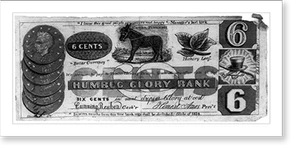 Black & White Photo - 6 cents. Humbug glory bank