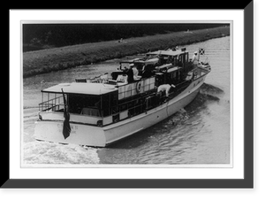Hermann G&ouml;ring on yacht, Carin II, on canal near Hanover, Historic Reproduction