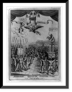 Antique Photo Print - Democracy against the unnatural union, 1817