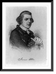 Historic Framed Print, [James Allen, half-length portrait, facing right],  17-7/8" x 21-7/8"