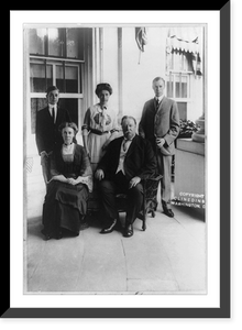 Taft family group, Silver Anniversary, June 18, 1911, Vintage Print
