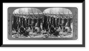 Historic Framed Print, Seven and one hanging - team in the woods for more,  17-7/8" x 21-7/8"