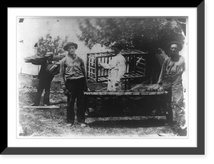 Historic Framed Print, Expedients for crossing streams, et boat,  17-7/8" x 21-7/8"