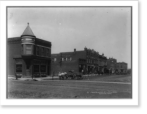 Historic Street Photo - Goodhue, Minnesota - Main business street