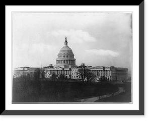 Historic Framed Print, [Views from the northeast of the U.S. Capitol: bird's-eye view, 1882(?)],  17-7/8" x 21-7/8"