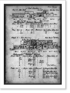 Vintage Photo Print - South elevations, block 4 and block 5