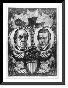 Principles, not men." The Democratic candidates for President and Vice President from 1849 to 1853.Durang, pt. ; Baldwin & Baker, scs.", Antique Print