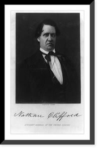 Nathan Clifford, Attorney General of the United States, half-length portrait, facing right, Vintage Print